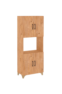 Bofigo Ece 4 Kapaklı 5 Raflı Çok Amaçlı Dolap Çam 153x60x33 cm