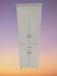 Bengi Ticaret 18210 4 Kapaklı 4 Raflı Çok Amaçlı Dolap Beyaz 180x56x35 cm