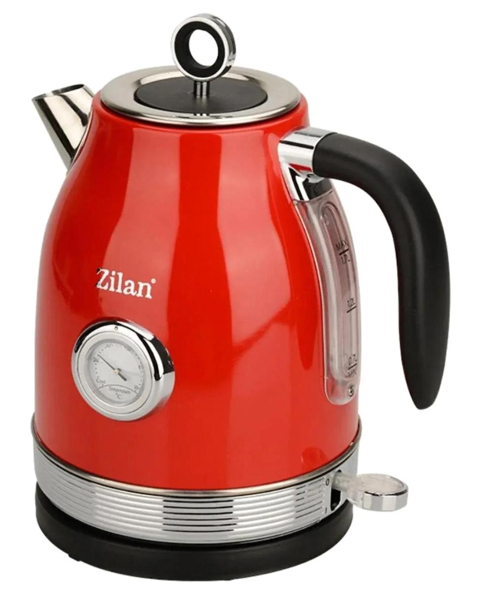 Zilan ZLN7033 Retro Çelik 1.7 lt 2200 W Kırmızı Kettle
