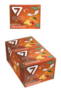 7 Stick Karışık Meyveli Şekersiz Sakız 12'li 12 Adet