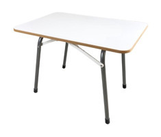 Eportatif 60 cm x 45 cm Dikdörtgen Mdf Beyaz Kamp Masası