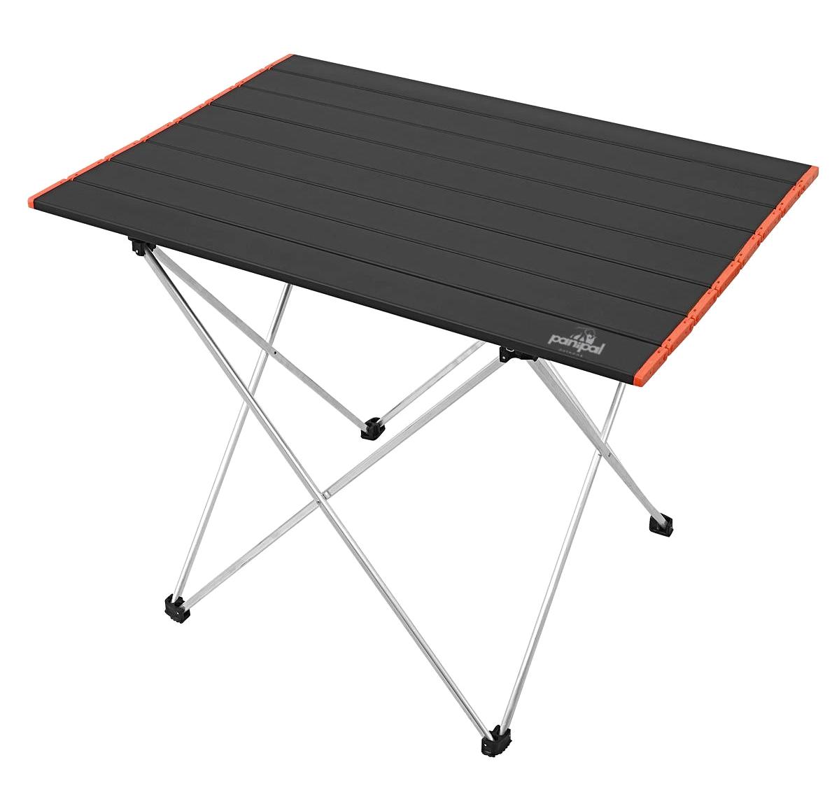 Panipal 66 cm x 47 cm Dikdörtgen Alüminyum Siyah-Turuncu Kamp Masası