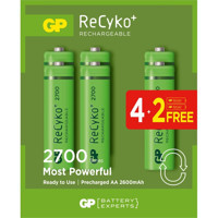 GP 1.5 V 2600 mAh Ni-Mh AA / Kalem Şarjlı Pil 6'lı