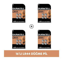 Duracell LR44 1.5 V Alkalin Düğme Pil 16'lı