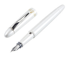 Steelpen Pearl Kartuşlu-Pistonlu Paslanmaz Çelik Doldurulabilir Beyaz Dolma Kalem