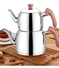 Veliday Paslanmaz Çelik Çaydanlık Gri-Pembe