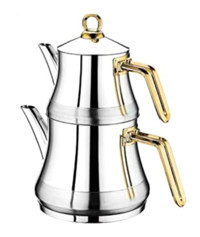 Remetta Camelia Gold Paslanmaz Çelik Çaydanlık Altın-Gri