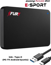 Fury E-Sport USB 3.2 Gen 1 2.5 inç 250 GB Harici Harddisk Siyah