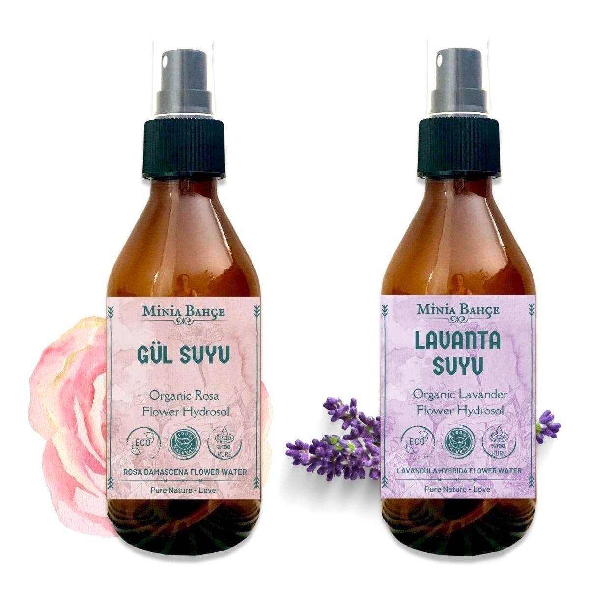 Minia Bahçe Organik Sprey Lavanta Ve Gül Suyu 2x150 ml