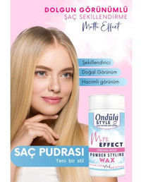 Ondüla Style Powder Wax Volume Effect Mat Pudra Sert 20 gr Wax