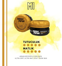 Nishman M1 Mat Krem Sert Keratinli 100 ml Wax