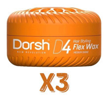 Dorsh D4 Flex Doğal - Parlak Krem Orta Balmumu 3x150 ml Wax