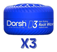 Dorsh D3 Rock Parlak Krem Orta Balmumu 3x150 ml Wax
