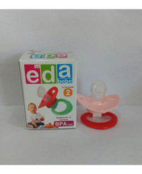 Eda Bebe 6-18 Ay Delikli Damaklı Silikon Emzik Pembe