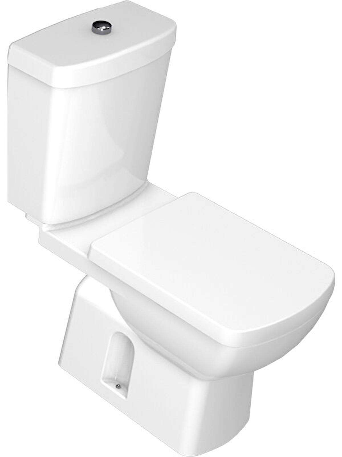 Turavit Plaza 69 cm Seramik Kanallı Alttan Çıkışlı Duvara Sıfır Ayaklı Klozet Beyaz