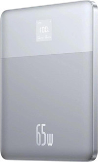 Baseus 12000 mAh Hızlı Şarj Dijital Göstergeli Type C Çoklu Bağlantı Powerbank Gri
