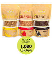 Mom's Natural Foods Glutensiz Muzlu-Çilekli-Kakaolu Granola 3x360 gr
