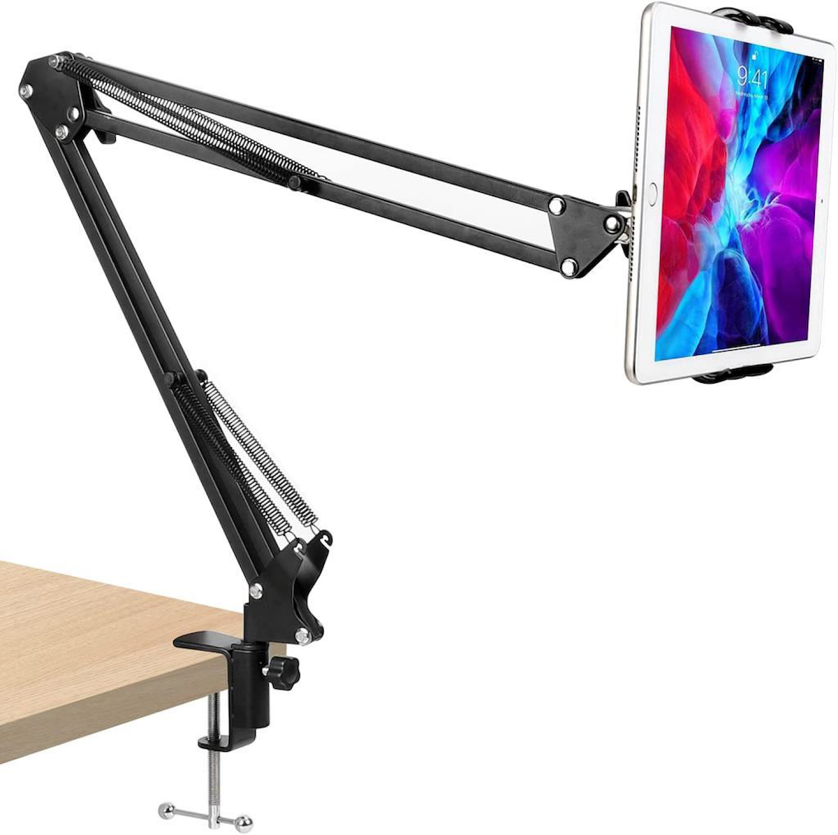Coofbe Unlimited Ayarlanabilir Ayaklı 360 Derece Dönebilen Katlanabilir Masaüstü Tablet Standı Siyah