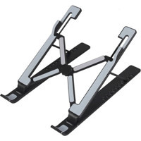 Gali's Ayarlanabilir Ayaklı Katlanabilir Masaüstü Laptop ve Tablet Standı Gri-Siyah