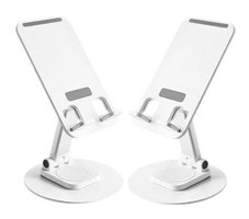 Cosmostech Ayarlanabilir Ayaklı 360 Derece Dönebilen Masaüstü Tablet Standı Beyaz