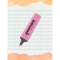 Penmark HS-505 5'li Pastel Pembe Kesik Uçlu Fosforlu Kalem Seti