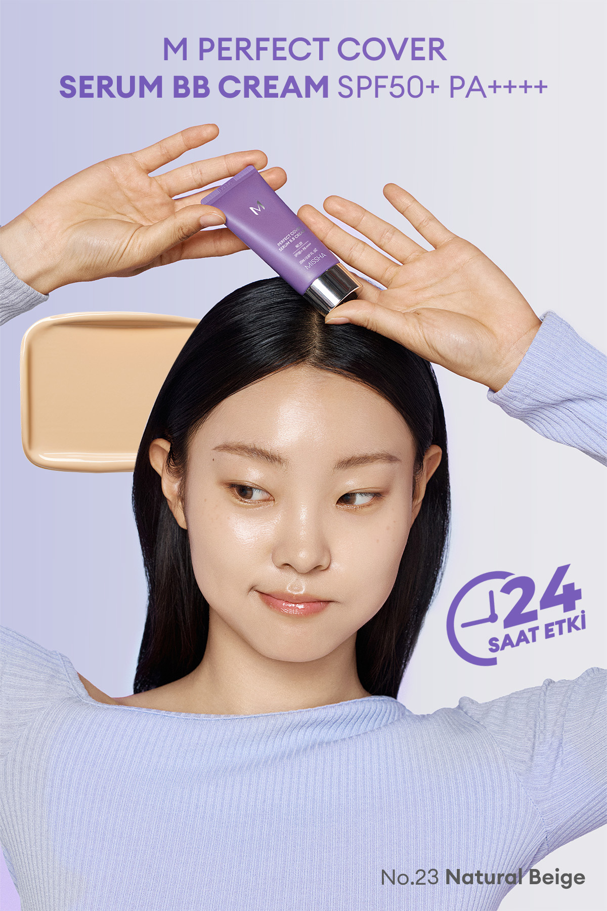 Missha M Perfect Cover Serum No:23 Tüm Ciltler İçin Su Bazlı Işıltılı BB Krem Orta Ton