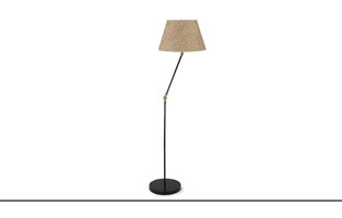 Rsylight Tekli Metal Ayaklı Tek Ayak Konik Lambader Bej