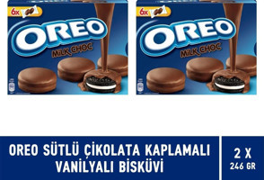Oreo Milk Choc Sütlü Çikolatalı-Vanilyalı Bisküvi 2x246 gr