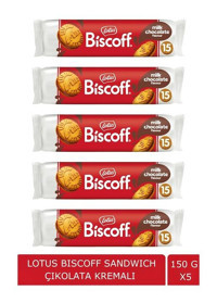 Lotus Biscoff Sandwich Çikolata Kremalı Bisküvi 5x150 gr