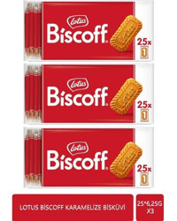 Lotus Biscoff Karamelize Bisküvi 3x156 gr