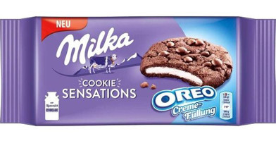 Milka Cookie Sensations Oreo Kremalı- Çikolata Parçaçıklı Bisküvi 156 gr