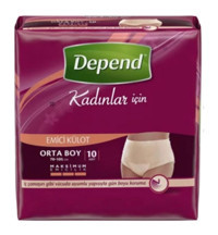 Depend Orta Boy 10'lu Emici Külot