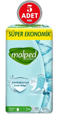 Molped Extra Hijyen Normal 24'lü Hijyenik Ped 5 adet