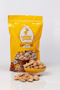 Leblebi Çarşısı Diş Kavrulmuş Tuzlu Organik Glutensiz Tane İçi Badem 250 gr