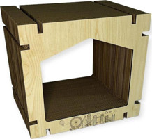 Rotipet Ahşap Kedi Otlu 30 cm Kedi Tırmalama Kartonu