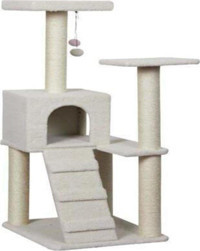 Nursoft NR-0066 Oturaklı Oyuncaklı Merdivenli Katlı Kedi Tırmalama Evi