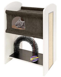 Ferplast Cat Tree Leo Oturaklı Oyuncaklı 84 cm Kedi Tırmalama Evi
