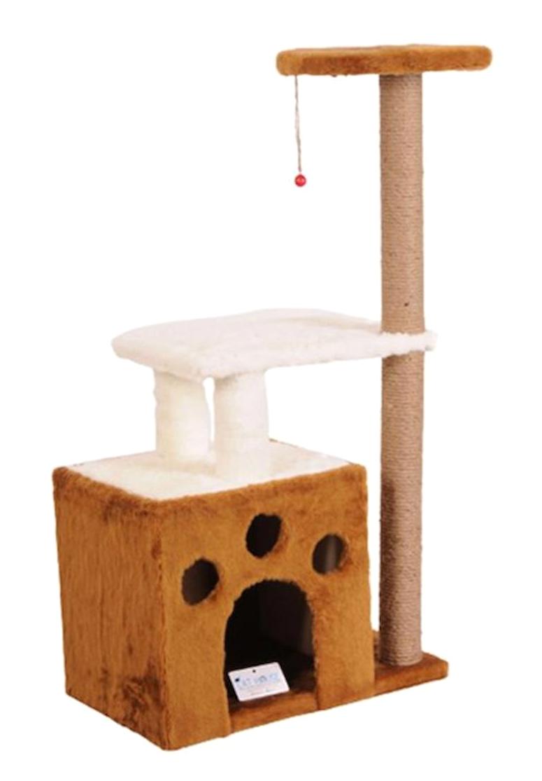 Cat Hause S02 Oturaklı Katlı 97 cm Kedi Tırmalama Evi