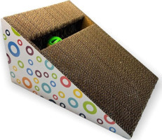 Rotipet Karton Oyuncaklı Kedi Otlu 20 cm Kedi Tırmalama Rampası