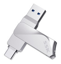 Ssk Çift Taraflı USB 3.2 Type C 64 GB Flash Belek Metal