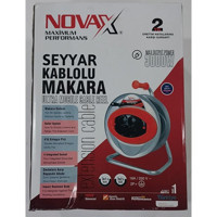 Novax 3000 W 3 x 2.5 mm 4'lü 40 m Uzatma Kablosu Siyah