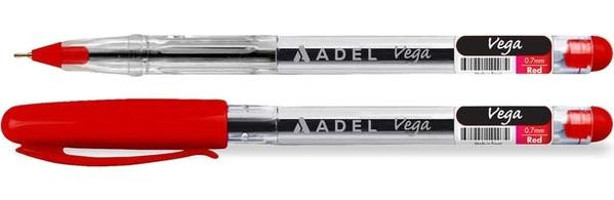 Adel Tek Renkli 0.7 mm Kırmızı Tükenmez Kalem