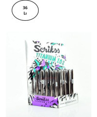 Scrikss Tek Renkli 0.7 mm Set Siyah 36'lı Tükenmez Kalem
