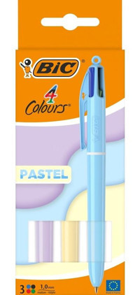 Bic 4 Renkli 0.5 mm Set 3'lü Tükenmez Kalem