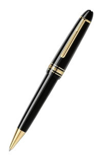Mont Blanc Meisterstuck Legrand Reçine Tek Renkli Siyah Tükenmez Kalem