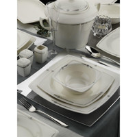 Kütahya Porselen 10605-Platin Bone Mare 62 Parça Yemek Takımı