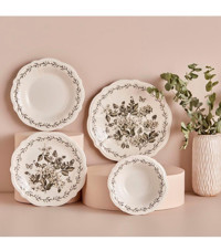 Bella Maison Isabella Stoneware 48 Parça 12 Kişilik Yemek Takımı Yeşil