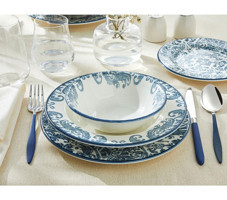 English Home Hypnos Porselen Yemek Takımı 8 Parça 2 Kişilik Lacivert