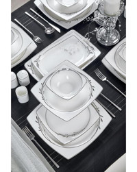 Taç Real Bone Olea Platin 60 Parça 12 Kişilik Yemek Takımı