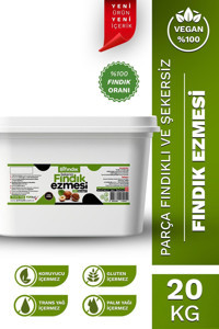 Bi Fındık Şekersiz Parçacıklı Fındık Kreması 20 kg